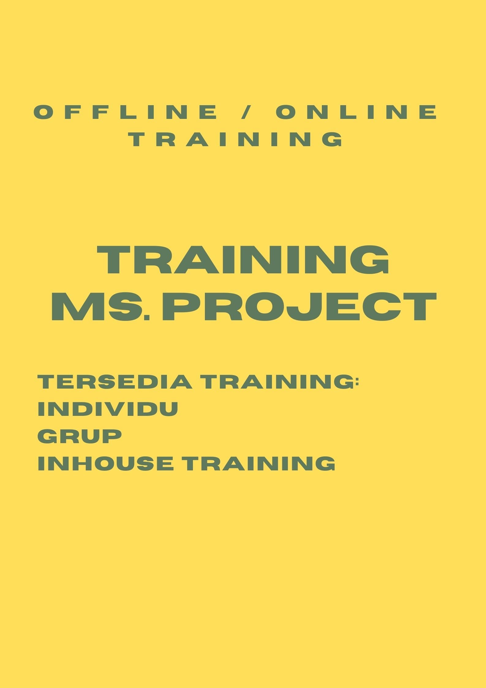 pelatihan MICROSOFT PROJECT online
