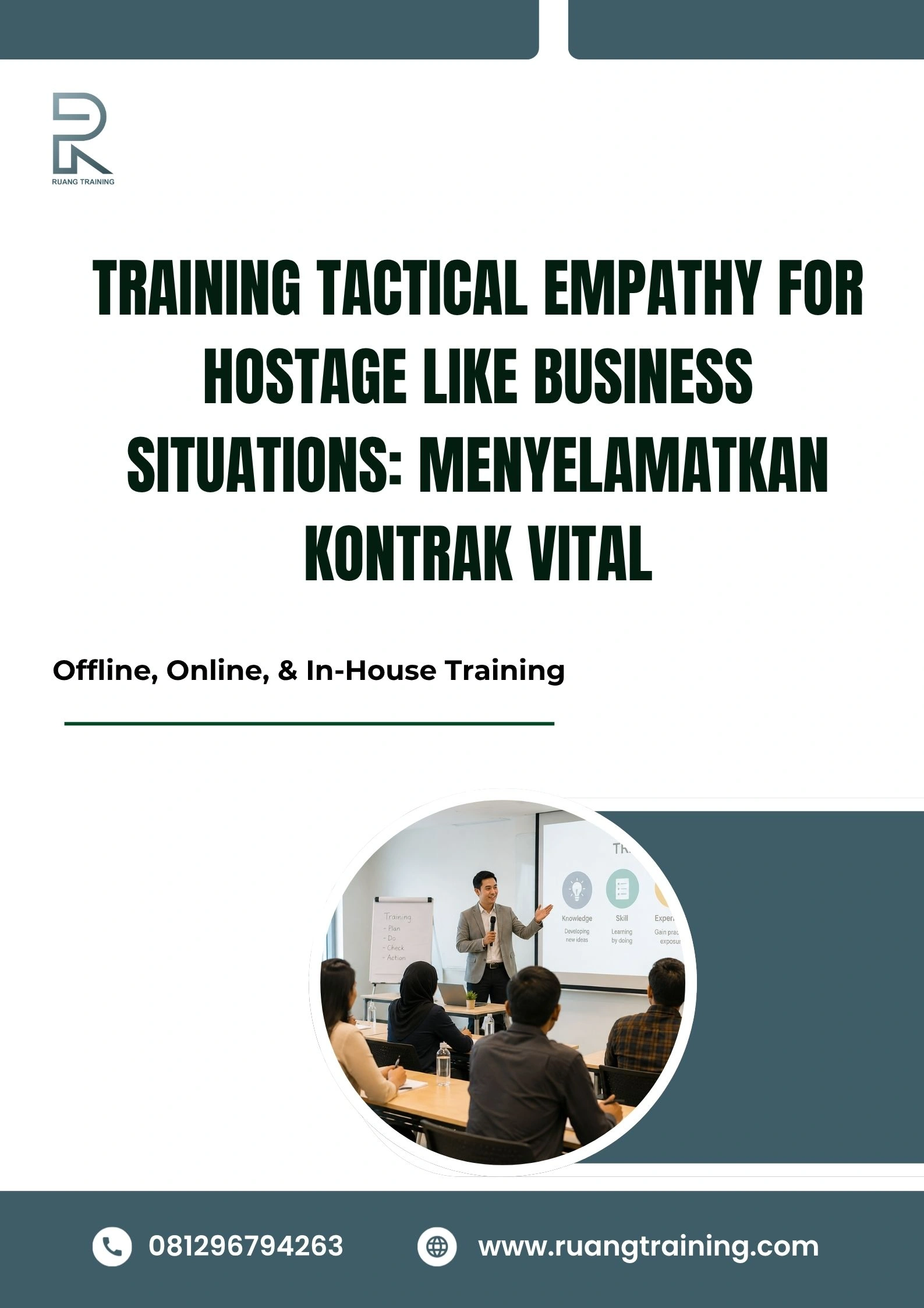 pelatihan TACTICAL EMPATHY FOR HOSTAGE LIKE BUSINESS SITUATIONS: MENYELAMATKAN KONTRAK VITAL di bali