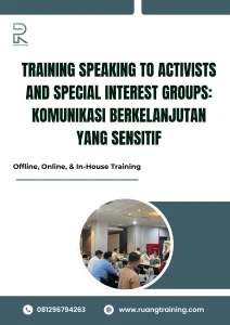 pelatihan SPEAKING TO ACTIVISTS AND SPECIAL INTEREST GROUPS KOMUNIKASI BERKELANJUTAN YANG SENSITIF di bali
