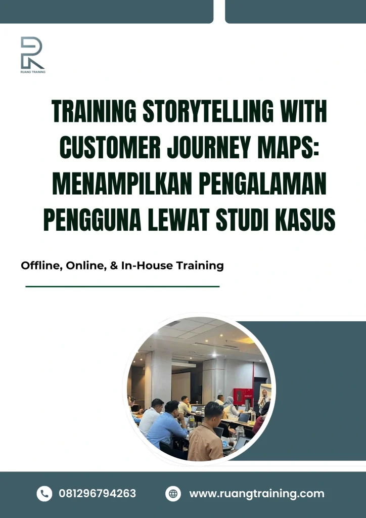 pelatihan STORYTELLING WITH CUSTOMER JOURNEY MAPS MENAMPILKAN PENGALAMAN PENGGUNA LEWAT STUDI KASUS di bali